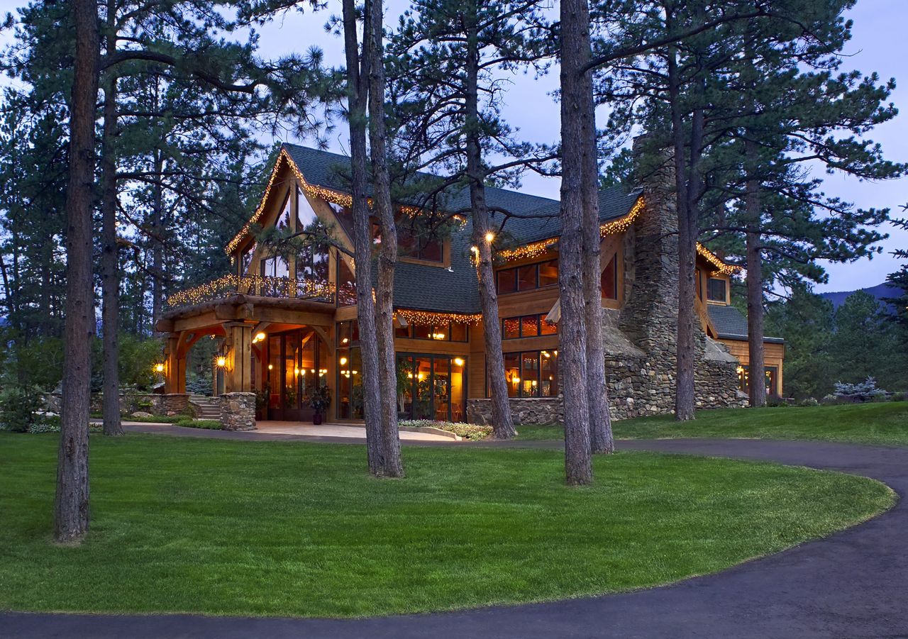 Pavilion in grounds of luxury home, Colorado
