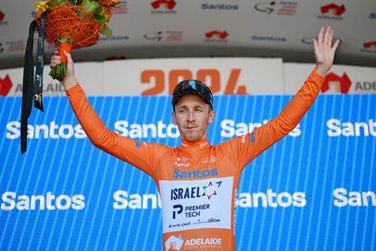 Stevie Williams on the podium of the Tour Down Under
