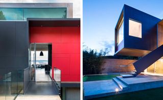Two views of the Red Residence, Vancouver