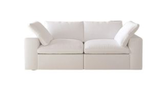 affordable white sofa