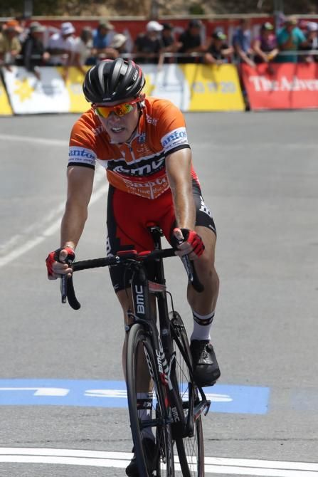 Rohan Dennis (BMC) crosses the line