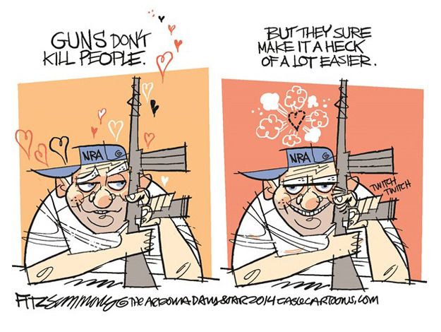 Editorial cartoon NRA gun rights