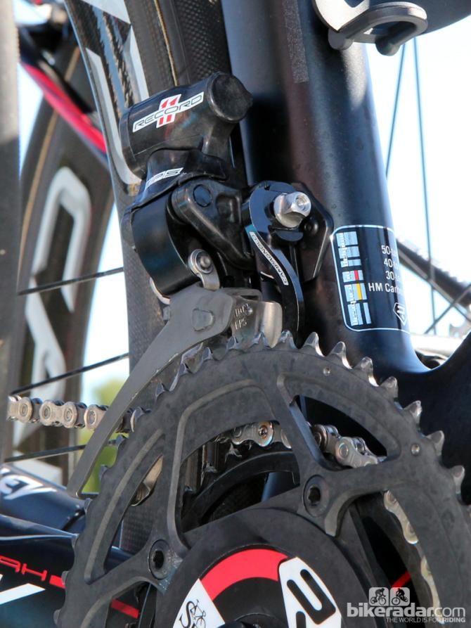 We spotted Campagnolo's new EPS chain guard on several team bikes at the start of the Tour Down Under.