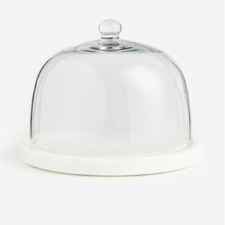 Glass dome with marble base