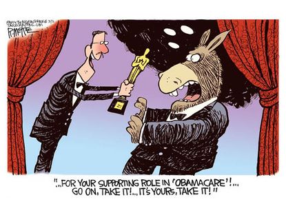 Political cartoon Democrats ObamaCare