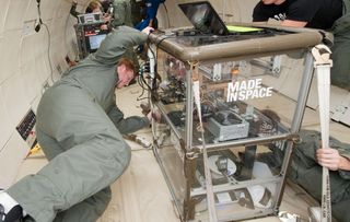 Made In Space Experiment Box During Zero G Flight