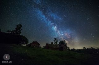 Milky Way Over Vermont Barn