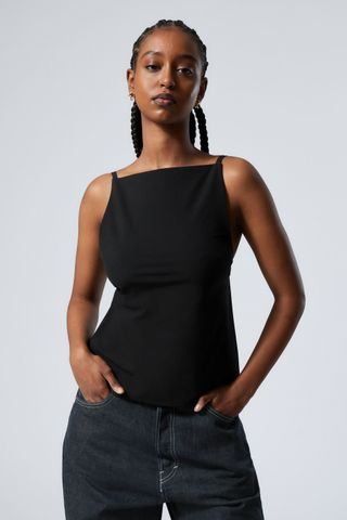 Fleur Suiting Open Back Top