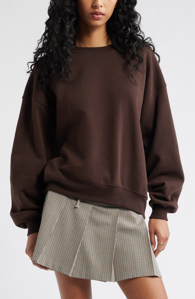 Relaxed Cotton Blend Sweatshirt