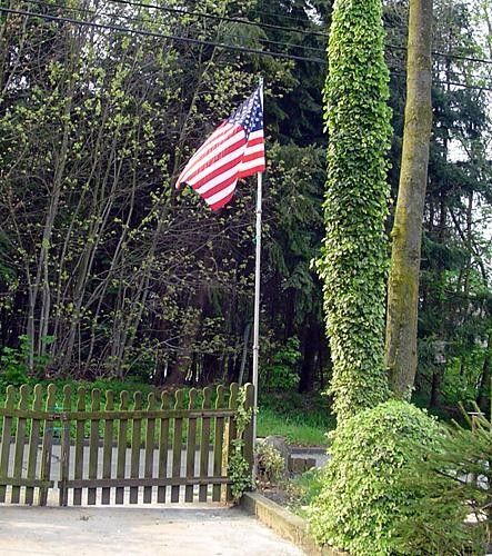 The US flag reflects the strong American tone of the Cycling Center
