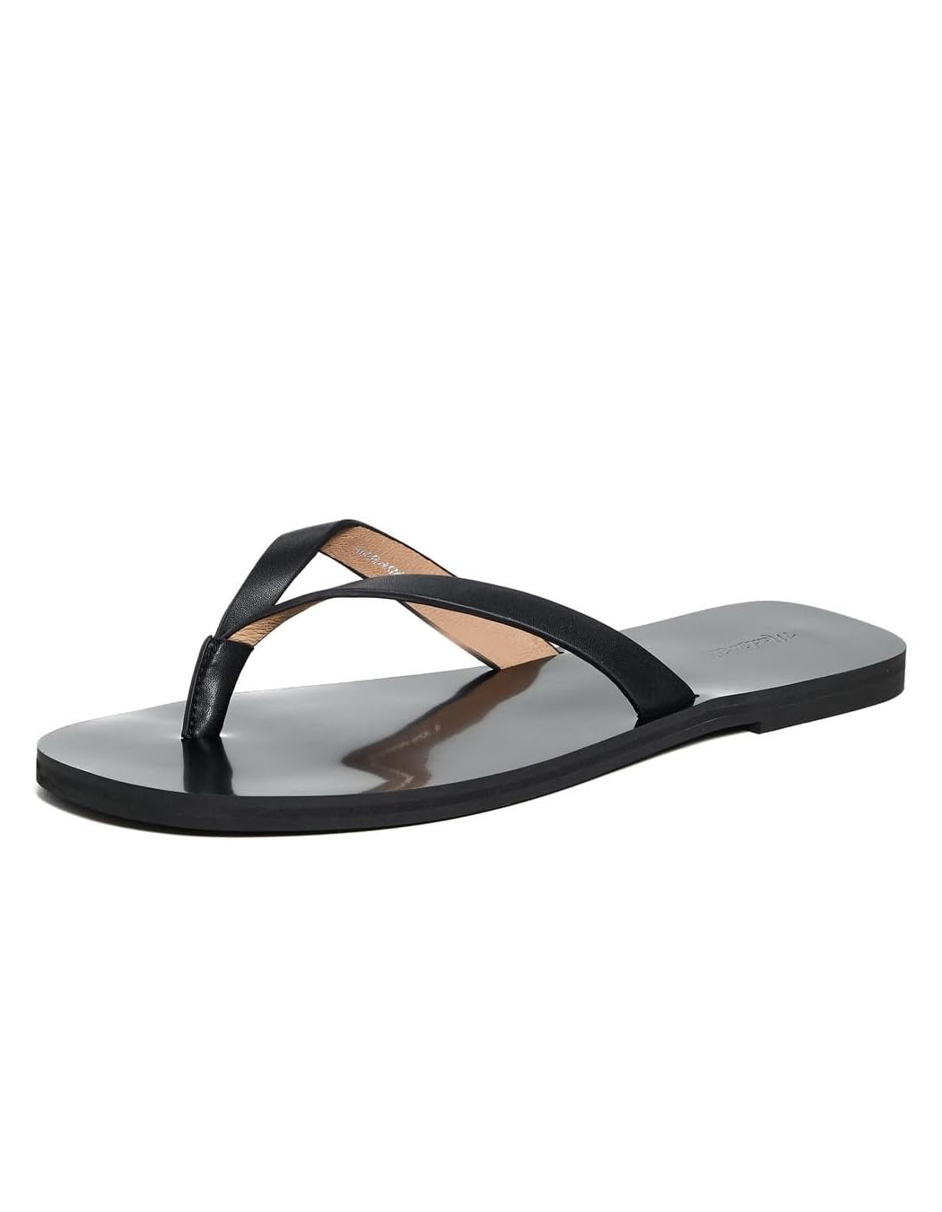 Madewell, Madewell Women's the Gabi Thong Slide Sandal, Black, 9 Medium Us