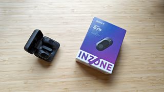 Sony InZone Buds packaging and charging case