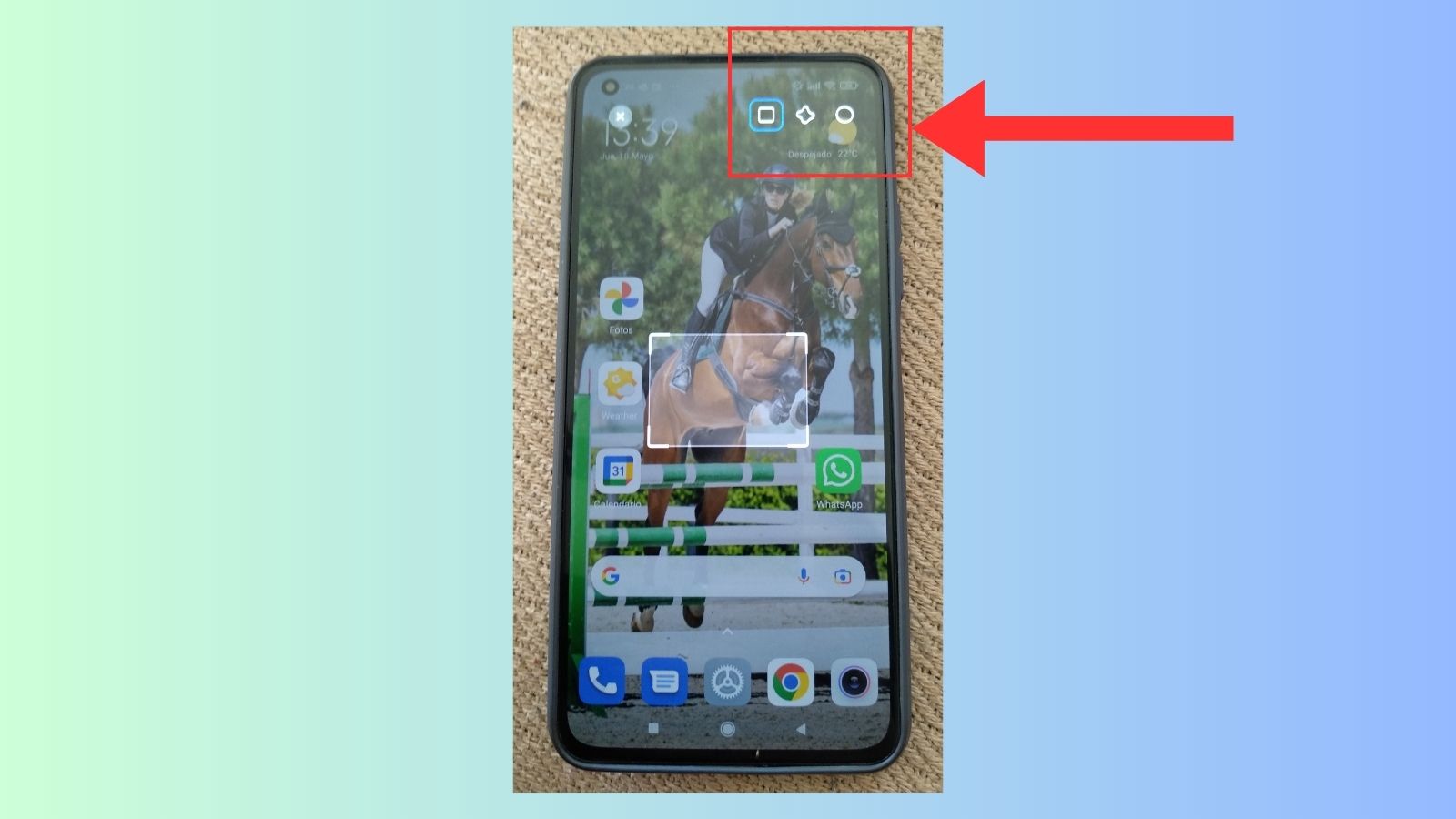 captura pantalla parcial xiaomi elegir forma