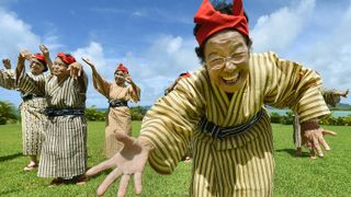 Smiling woman on Okinawa