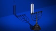 Menorah with two candles