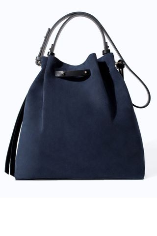 Zara Coloured Leather And Suede Bucket Bag, £79.99