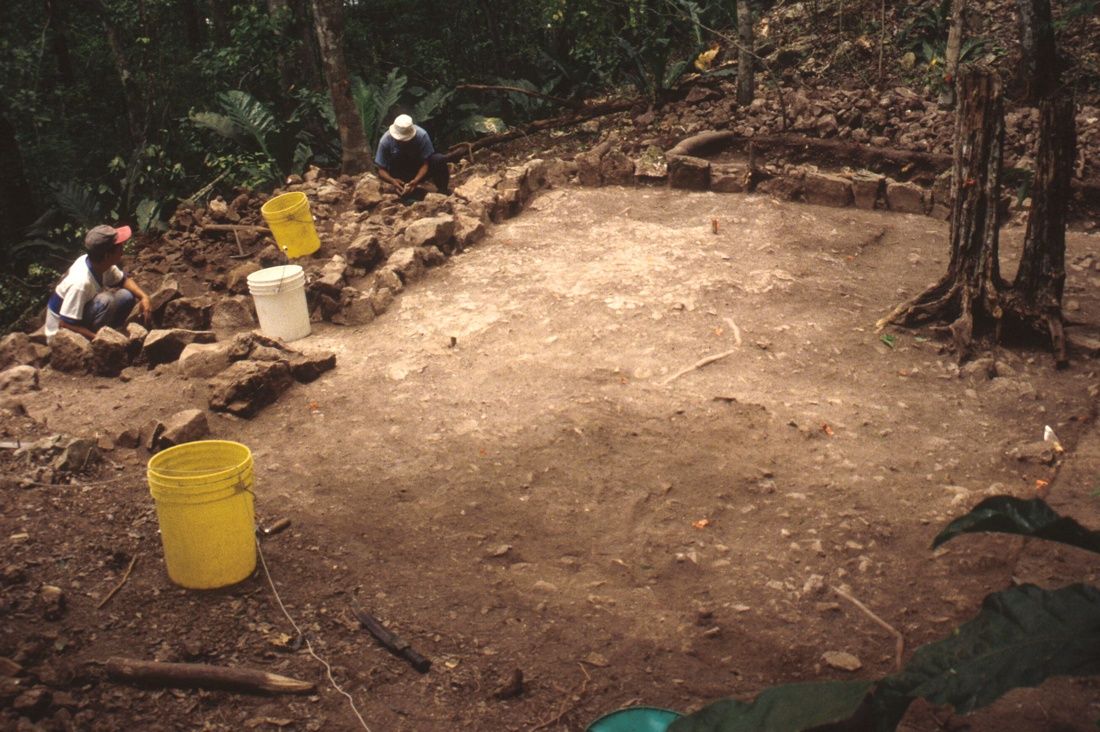 A Maya temple at Zacpetén in Guatemala