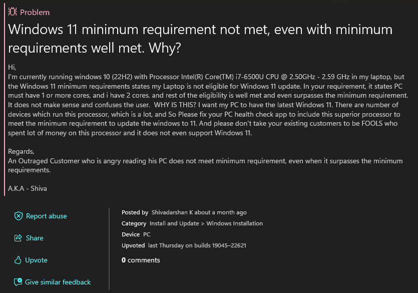 windows feedback hub