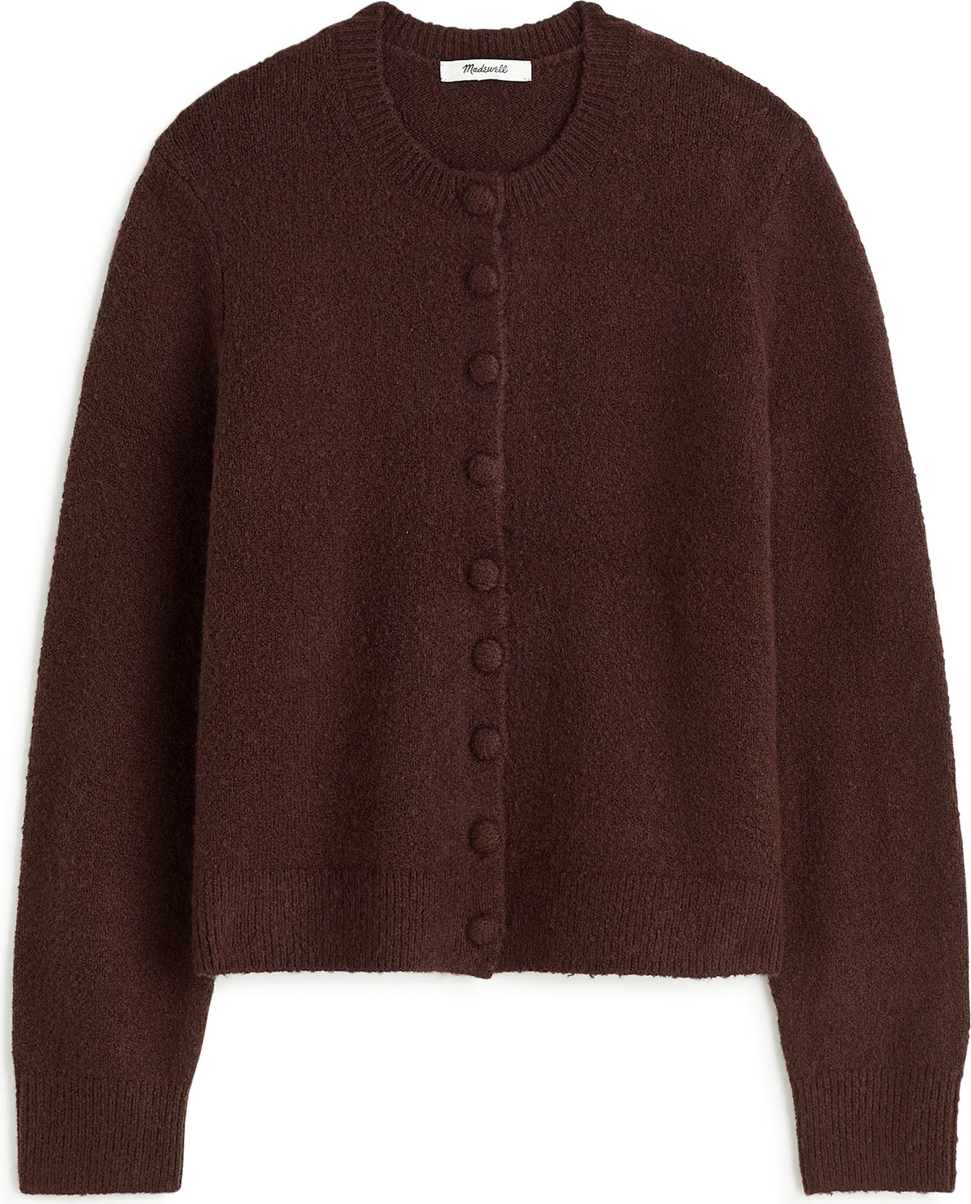 Shrunken Cotton Blend Cardigan