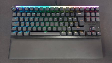 The Be Quiet Light Mount TKL wired mechanical gaming keyboard seen from various angles.