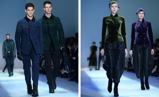 Looks from the Emporio Armani A/W 2013 collection