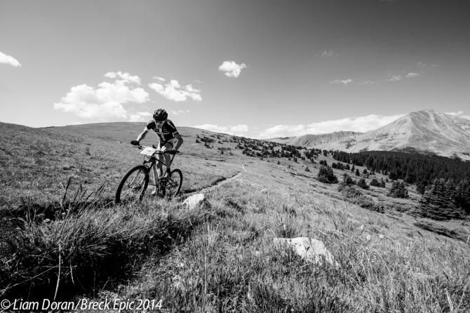 Carl Decker of Giant Factory Team begins the Colorado Trail