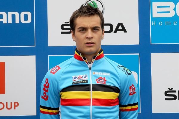 Wietse Bosmans (Belgium) on the podium for his 3rd place finish in Tabor.