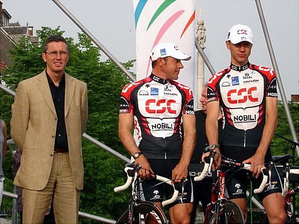 Scott Sunderland with Giovanni Lombardi and Jens Voigt