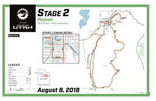 2018 Tour of Utah map for stage 2