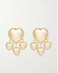 Alessandra Rich Oversized heart earrings, £350, £175 (Save 50%)