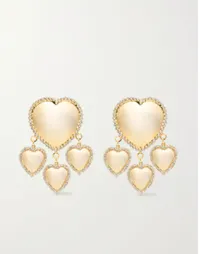 Alessandra Rich Oversized heart earrings, £350, £175 (Save 50%)