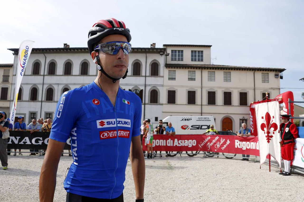 Fabio Aru in Italian colours at the Memorial Marco Pantani.