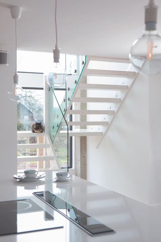 Glass staircase