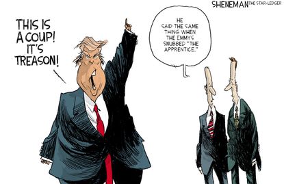 Political Cartoon U.S. Trump Impeachment Treason The Apprentice Snub