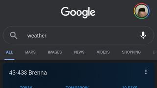 Google Search dark mode