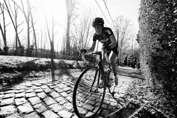 A Topsport Vlaanderen-Ridley riding on the Molenberg