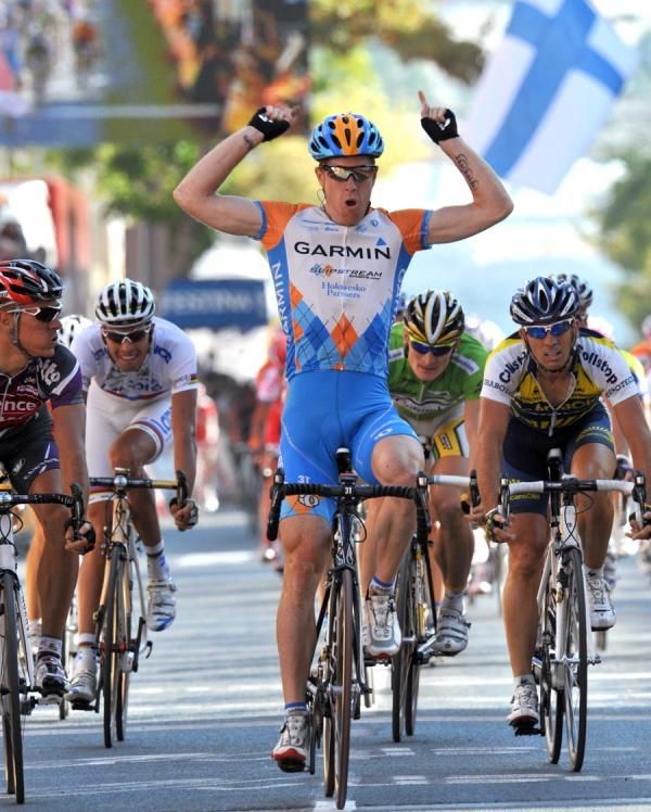 Tyler Farrar had to go from a long way out to win the stage.