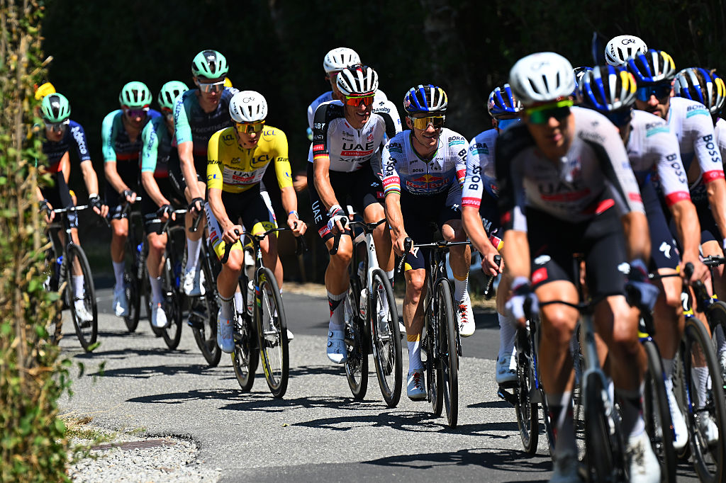 ALPE D&amp;amp;apos;HUEZ, FRANCE - JULY 24: Remco Evenepoel of Belgium and Team Red Bull - BORA - hansgrohe competes during the 113th Tour de France 2026, Stage 19 a 127.9km stage from Gap to Alpe d&amp;amp;apos;Huez 1835m / #UCIWT / on July 24, 2026 in Alpe d&amp;amp;apos;Huez, France. (Photo by Tim de Waele/Getty Images)