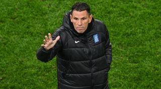 Dublin , Ireland - 13 October 2023; Greece manager Gus Poyet during the UEFA EURO 2024 Championship qualifying group B match between Republic of Ireland and Greece at the Aviva Stadium in Dublin. (Photo By Sam Barnes/Sportsfile via Getty Images)