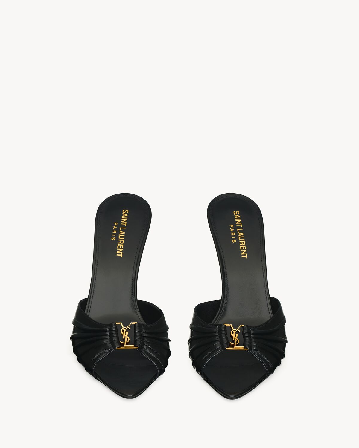 Women's Babylone Mules in Smooth Leather in Black