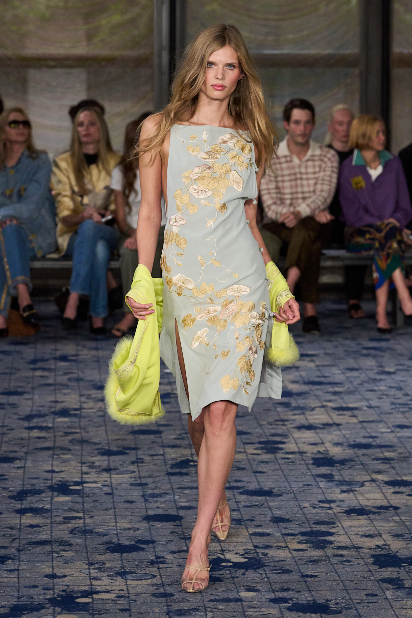 Model on Conner Ives runway during New York Fashion Week spring/summer 2027.