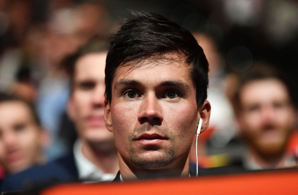 Primoz Roglic watches on