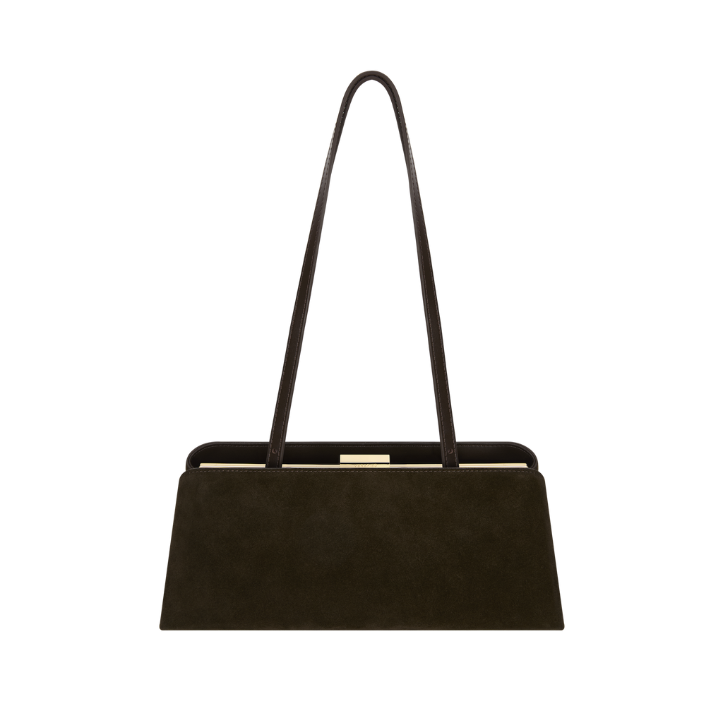 Espresso Suede &amp;Eacute;clair Bag
