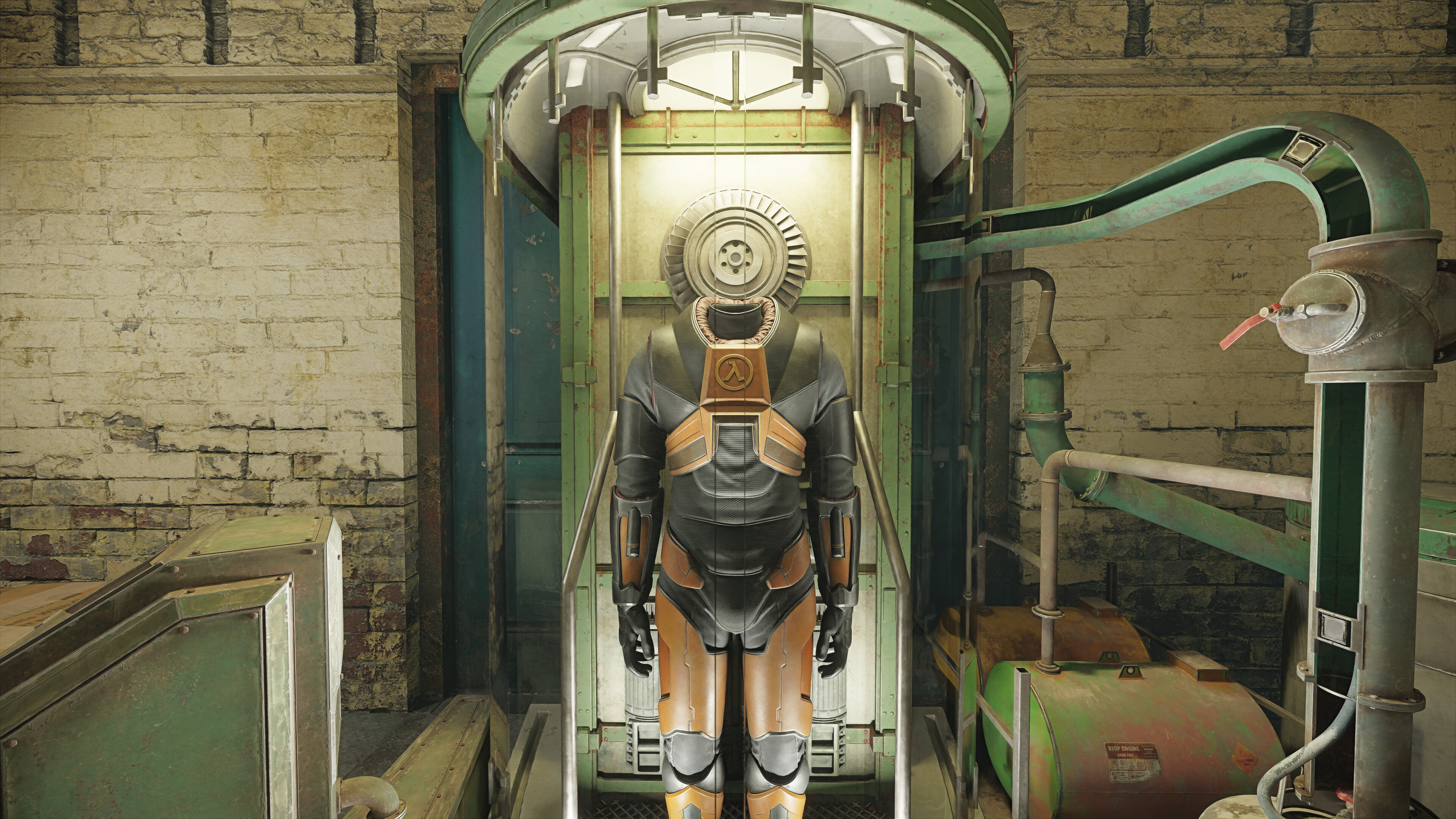 Screenshot of remastered Half-Life 2 game made with NVIDIA RTX Remix