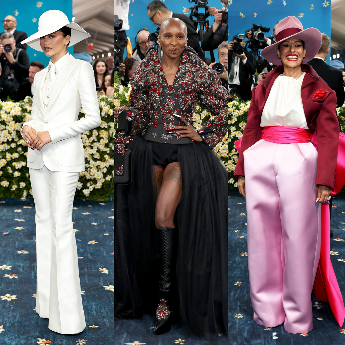 Zendaya, Cynthia Erivo, and Tracee Ellis Ross at the 2025 Met Gala