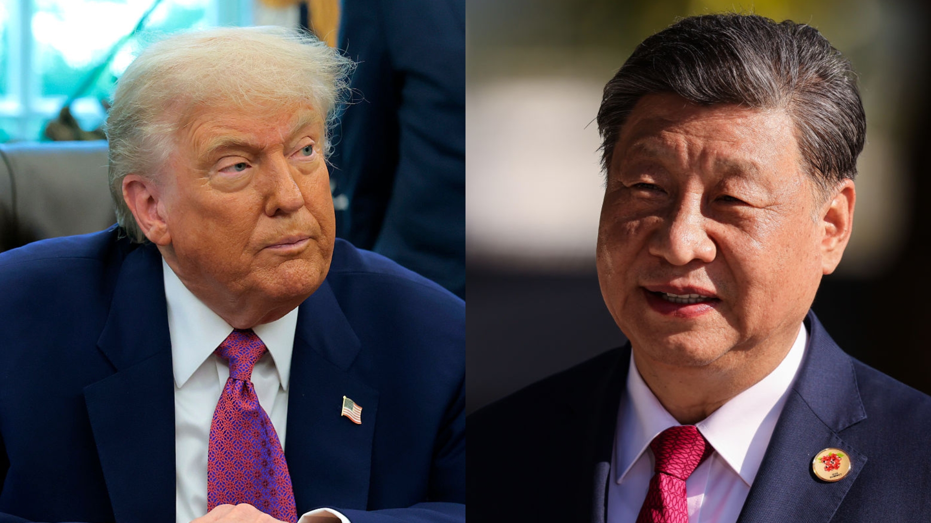 US and China Presidents Donald Trump and Xi Jinping