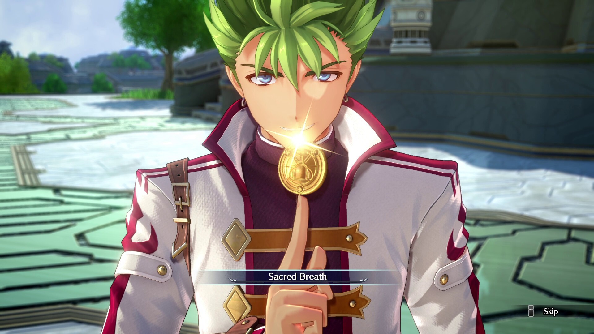 Kevin spins a medallion on his finger in Trails in the Sky 2nd Chapter