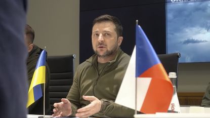 Ukraine's Volodymyr Zelensky meets with leaders of Slovenia, Poland, and the Czech Republic