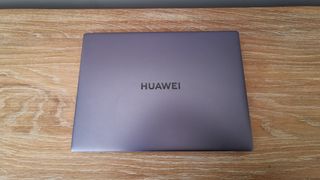 A Huawei MateBook 16 from a top down view