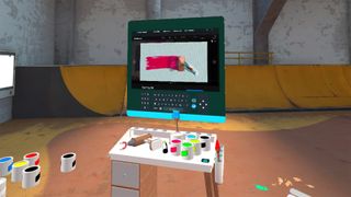 An in-game web browser in Painting VR